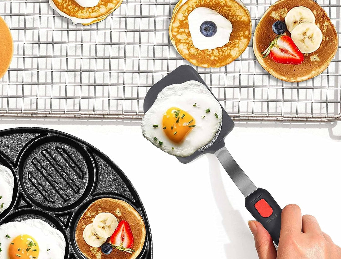 Mixed 5 Piece Silicone Spatula Set, 600F Heat-Resistant No-Melt Rubber Spatula Handle and Blade