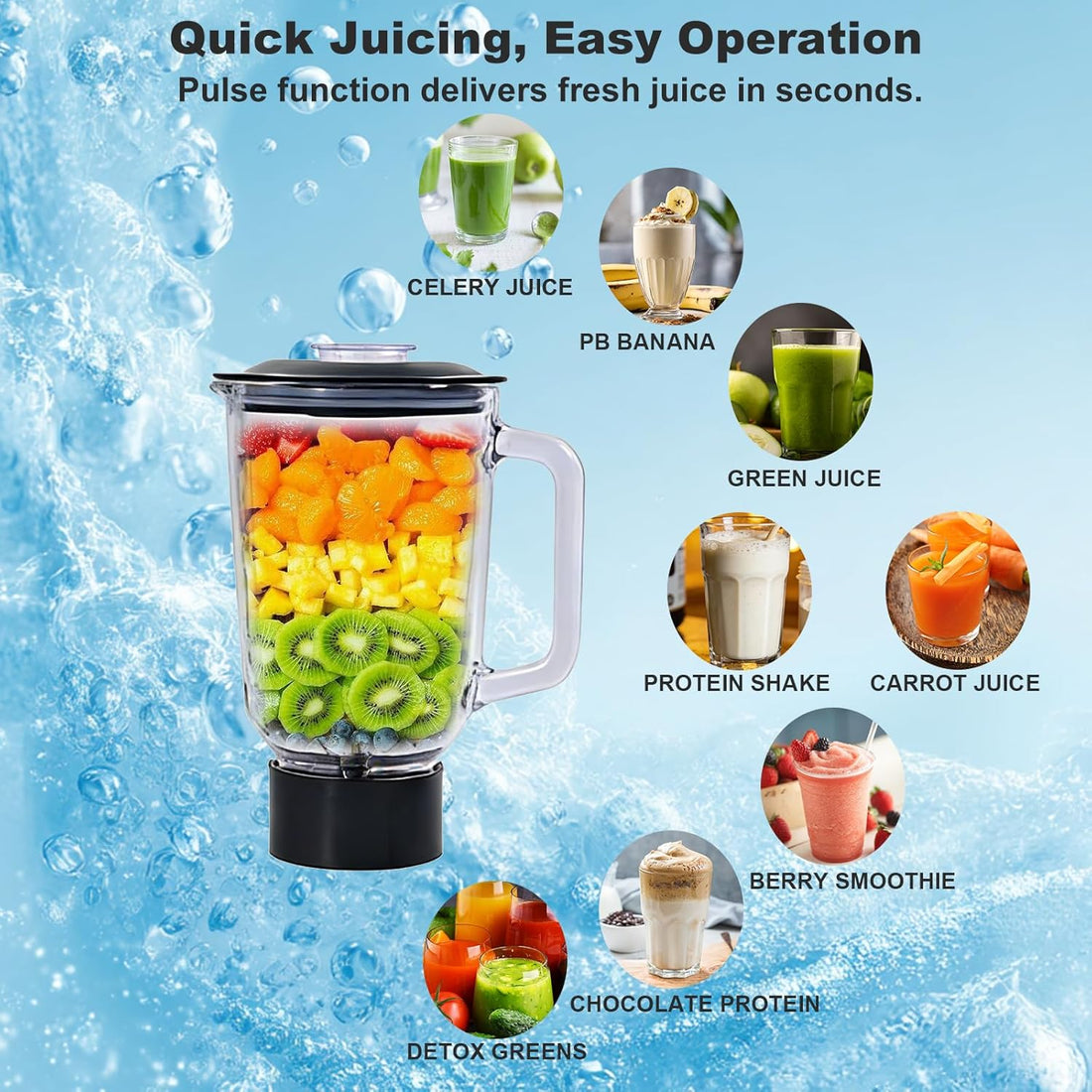 3-in-1 Stand Mixer with Meat Grinder Juicer for Kitchen, 6 Quart Tilt-Head Electric Mixer